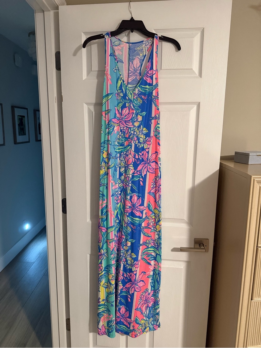 Lilly Pulitzer Floral Maxi Dress - Pink, Blue, Turquoise